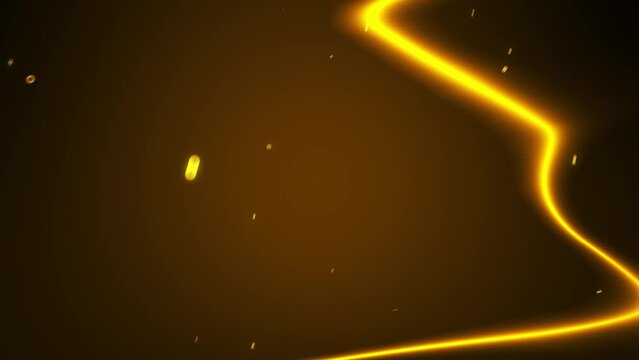 Abstract sci animation gold background