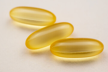 Yellow pills, colorful tablets, medicines, drugs, health care concept