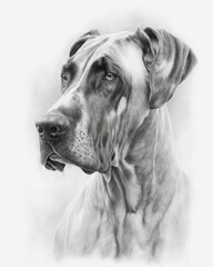 Pencil Sketch of a Great Dane Dog
AI-Generated