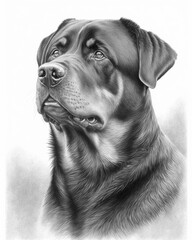 Pencil Sketch of a Rottweiler Dog
AI-Generated