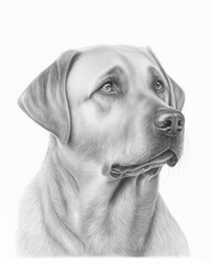 Pencil Sketch of a Labrador Retriever Dog
AI-Generated