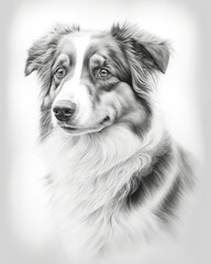 Pencil Sketch of an Australian Shepherd Dog
AI-Generated