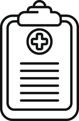 Patient clipboard icon outline vector. Medical health. Foot treatment
