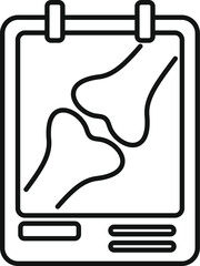 Bone xray image icon outline vector. Medical pain. Doctor treatment