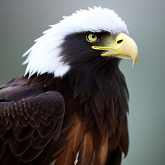 Fototapeta premium portrait of a eagle, created by AI