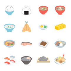 日本食、和食のアイコンセット