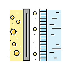 virus filtration color icon vector illustration