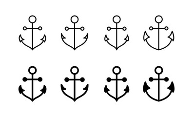 Anchor icon vector for web and mobile app. Anchor sign and symbol. Anchor marine icon.