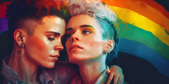 Love is love: a colorful LGBTQ banner