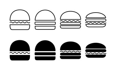 Burger icon vector for web and mobile app. burger sign and symbol. hamburger