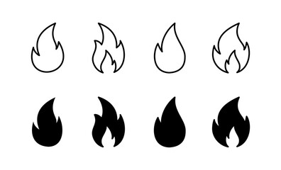 Fire icon vector for web and mobile app. fire sign and symbol