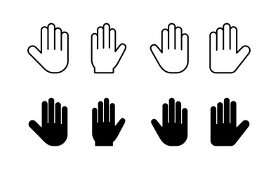 Hand icon vector for web and mobile app. hand sign and symbol. hand gesture