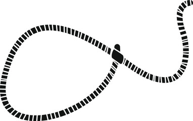 Vintage lasso icon simple vector. Cowboy rope. Cord border