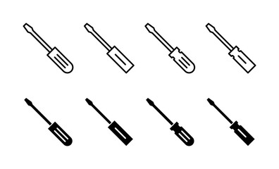 Screwdriver icon vector for web and mobile app. tools sign and symbol