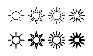 Sun icon vector for web and mobile app. Brightness sign and symbol.