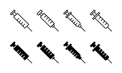 Syringe icon vector for web and mobile app. injection sign and symbol. vaccine icon