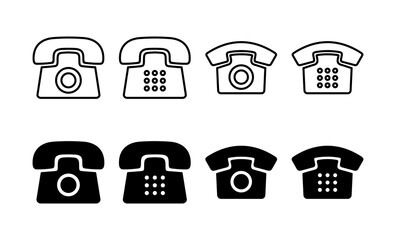Telephone icon vector for web and mobile app. phone sign and symbol