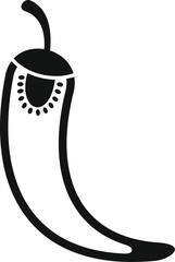 Cutted paprika icon simple vector. Sweet pepper. Organic ripe