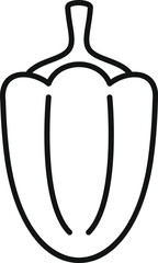Sweet paprika icon outline vector. Vegetable food. Organic cooking