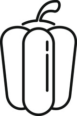 Cooking paprika icon outline vector. Sweet vegetable. Health plant