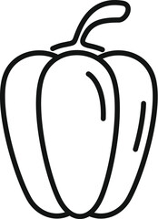 Health paprika icon outline vector. Sweet vegetable. Ripe plant