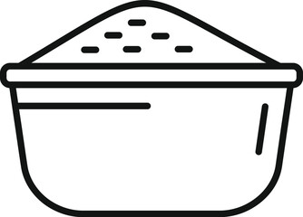 Paprika powder icon outline vector. Sweet food. Spicy plant