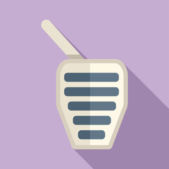 Clutch pedal icon flat vector. Car disk. Machine repair