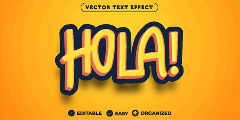 Hola Text Effect,Fully Editable Font Text Effect