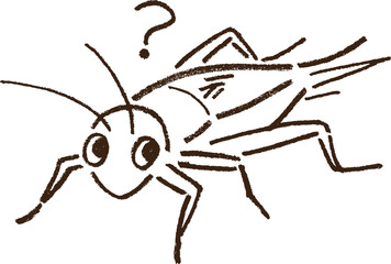 コオロギ鉛筆手描き
