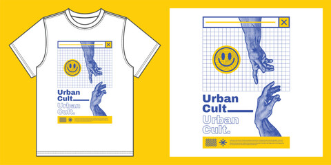 Streetwear design and poster design urban surrealism style for t-shirt and print art