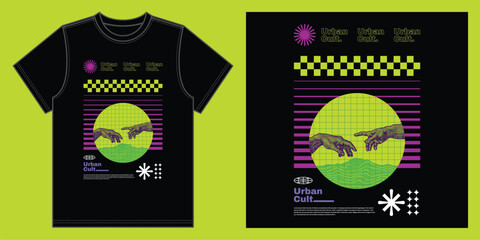 Streetwear design and poster design urban surrealism style for t-shirt and print art