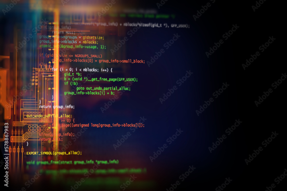 Poster futuristic circuit board abstract pattern background illustration