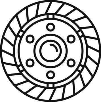 recommend clip art: Clutch pressure cover icon outline vector. Car disk. Machine engine