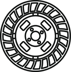 Gear clutch icon outline vector. Auto kit. Automobile repair