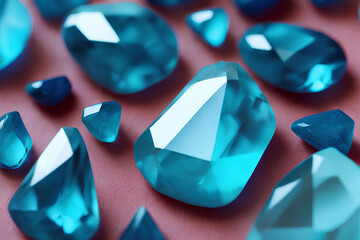 The Artificial Intelligence system was able to generate a highly realistic image of rare blue gemstones.