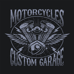 classic retro vintage motorcycle logo