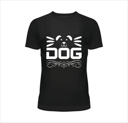 Dog t-shirt design 
