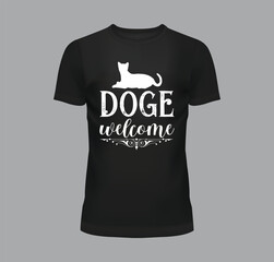 doge welcome t shirt design 