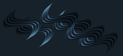  Abstract Dark Blue Flow Vector Background Graphic Art
