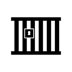 Jail icon vector logo template flat illustration..eps