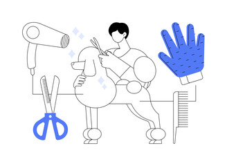 Grooming salon abstract concept vector illustration.