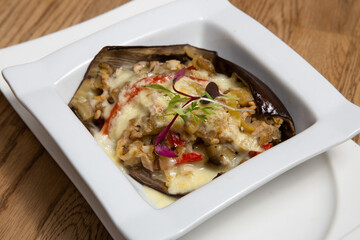Baked eggplant with minced meat