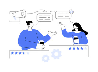Relationship marketing abstract concept vector illustration.
