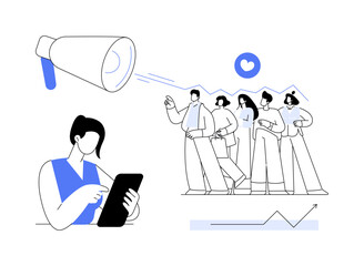 Diversity marketing abstract concept vector illustration.