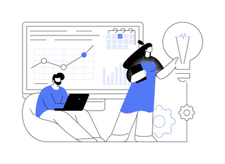 Project initiation abstract concept vector illustration.