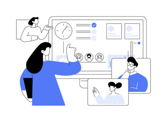 Workflow process abstract concept vector illustration.