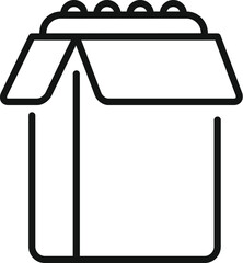 Candy food box icon outline vector. Takeaway food. Delivery cake