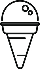 Ice cream cone icon outline vector. Fast food. Delivery cake