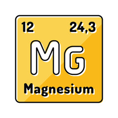 magnesium chemical element color icon vector illustration