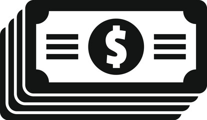 Cash compensation icon simple vector. Money work. Fund retire
